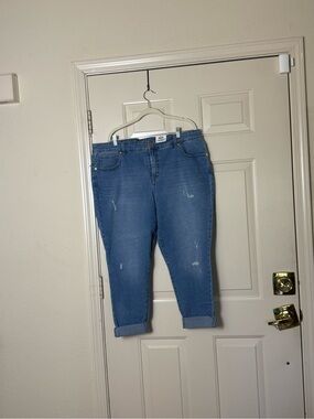 NEW Women Style & Co. Distressed Ankle Length Blue Jeans Size 20W